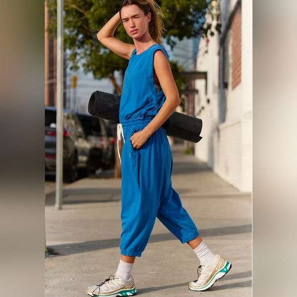 FP Movement Hot Shot Harem Onesie ~ Light Cobalt ~ Small - Picture 3 of 4